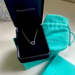 Tiffany’s diamond heart pendant necklace